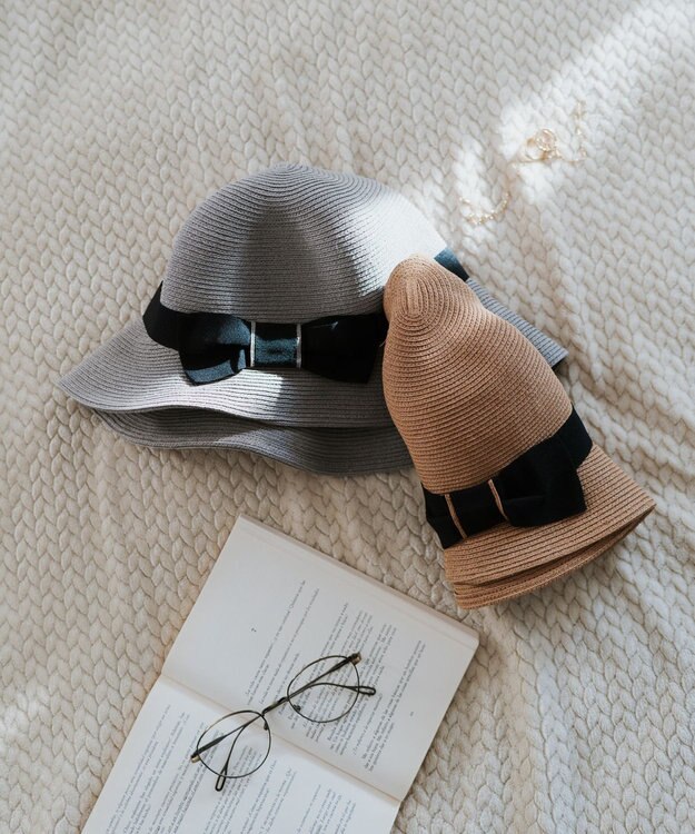 MOONBAT 【遮光98%以上/UPF50＋/UVカット】洗えるペーパーブレード前後差クロッシェ 手洗いOK/サイズ調整可能/抗菌防臭加工 ブラック