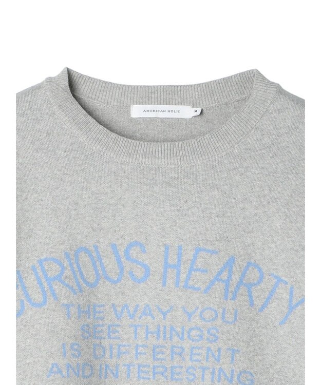 AMERICAN HOLIC ロゴニットプルオーバー Light Gray Mixture
