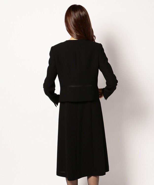 自由区 FORMAL 【オールシーズン対応】バーズアイ ジャケット+ワンピース ブラック系