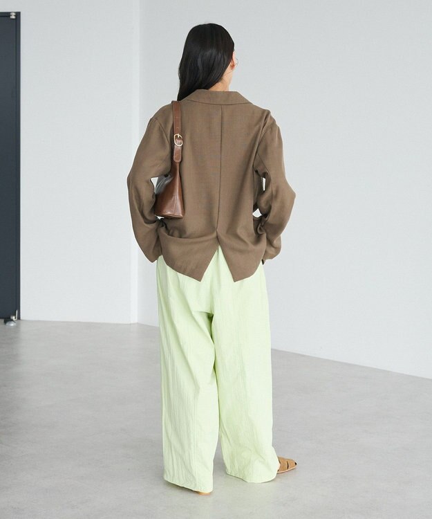 CRAFT STANDARD BOUTIQUE リネンライクオーバーサイズジャケット Brown