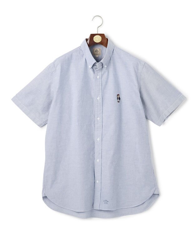 J.PRESS MEN 【KING SIZE / BULLDOG BOY】オックスフォード 半袖シャツ / B.D. ネイビー系