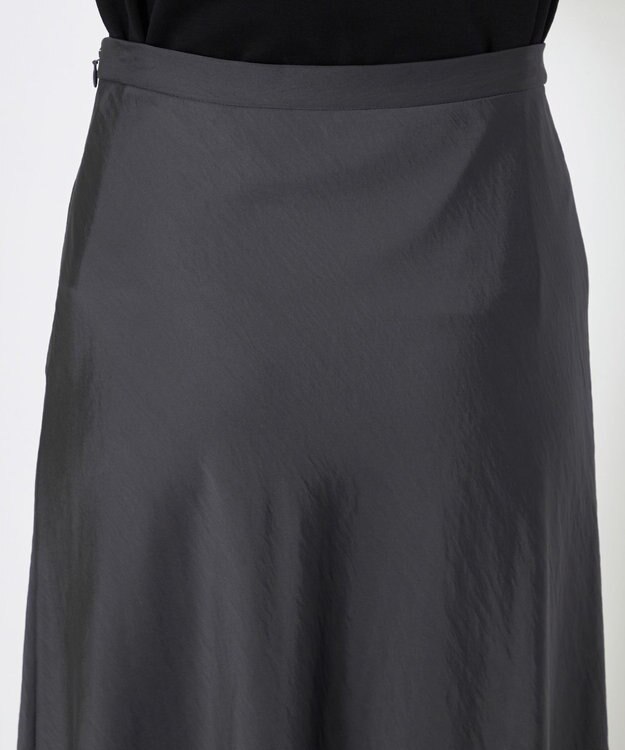 uncrave 【洗える】サテン フレアスカート（uncrave STANDARD） スレート