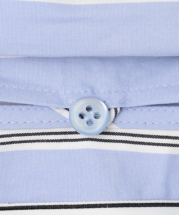 BEIGE， 【洗える】CROIX / コットンボウタイブラウス Sax St