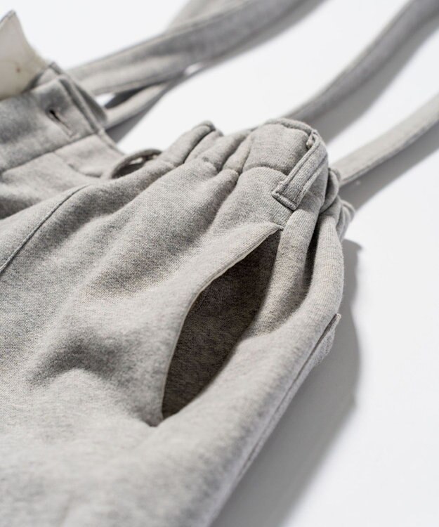 LENO SWEAT SALOPETTES スウェットサロペット BROWN