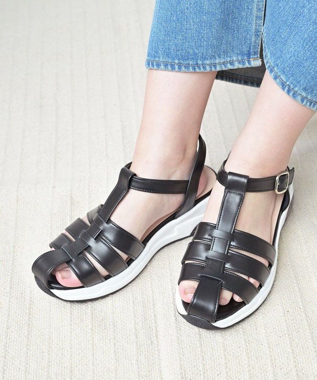 Pointer 日本製 本革グルカスポーツサンダル ブラック