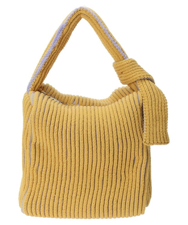 earth music&ecology ツートンリブワンショルバッグ Yellow