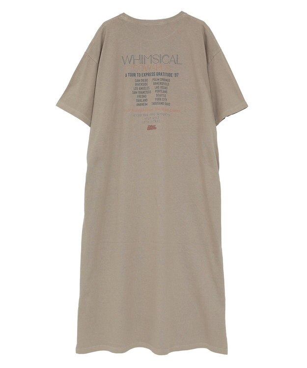 AMERICAN HOLIC 【選べる丈】ツアーロゴ加工Tワンピース Beige
