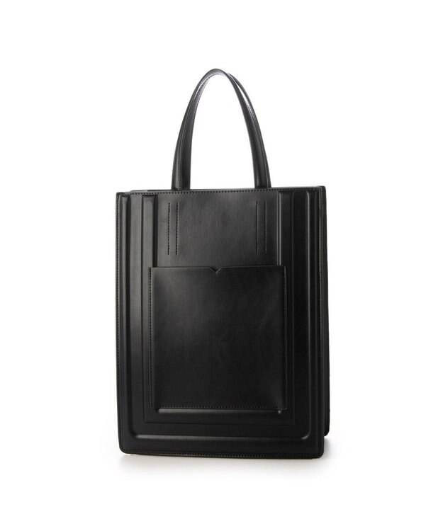 UNBILLION カシュカシュ cachecache / パネル型押し2wayトート ブラック