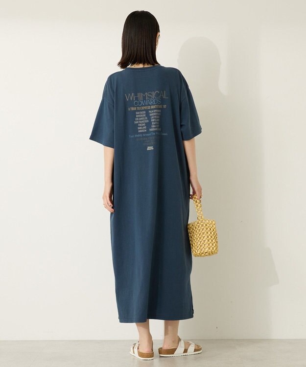 AMERICAN HOLIC 【選べる丈】ツアーロゴ加工Tワンピース Navy