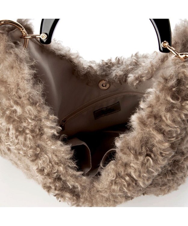 UNBILLION カシュカシュ cachecache / プラ手ハンドルエコファートート ブラウン