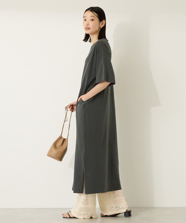 AMERICAN HOLIC 【選べる丈】ツアーロゴ加工Tワンピース Charcoal Gray