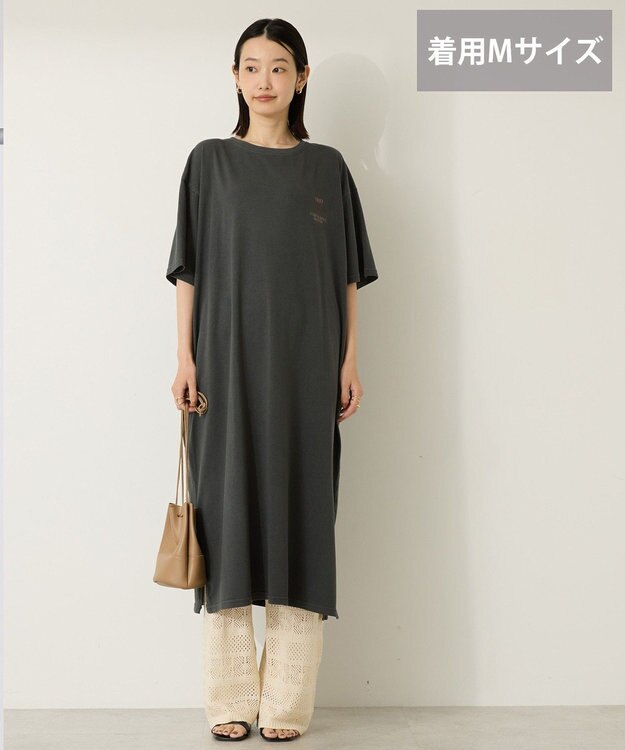 AMERICAN HOLIC 【選べる丈】ツアーロゴ加工Tワンピース Charcoal Gray