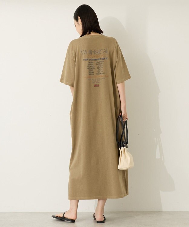 AMERICAN HOLIC 【選べる丈】ツアーロゴ加工Tワンピース Beige