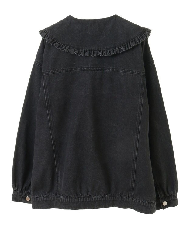 Green Parks ・ＤＯＵＢＬＥ　ＦＬＡＧＳ　フリルカラーＧジャン Black