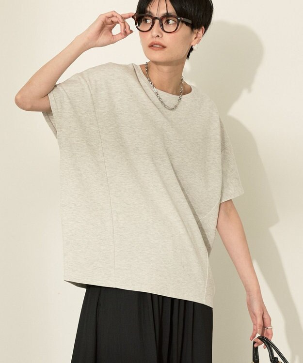 AMERICAN HOLIC 【接触冷感】フレンチスリーブコクーンプルオーバー Oatmeal