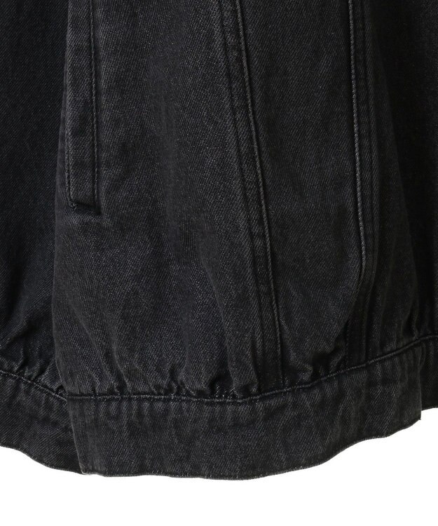 Green Parks ・ＤＯＵＢＬＥ　ＦＬＡＧＳ　フリルカラーＧジャン Black