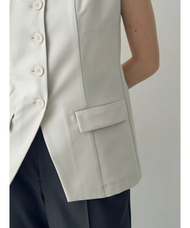 YECCA VECCA リネンライクビスチェベスト Light Beige