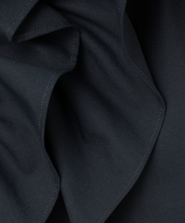 #Newans ラッフルフリルブラウス ネイビー