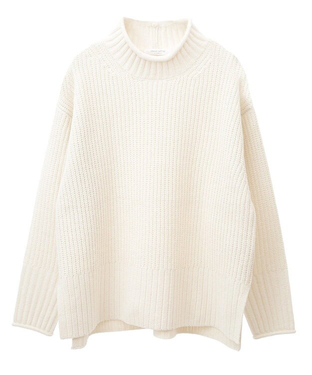 Green Parks ｍｏｋｏモールモックネックニットプルオーバー Ecru