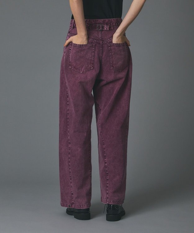 GRACE CONTINENTAL ラップ2wayデニムパンツ ボルドー