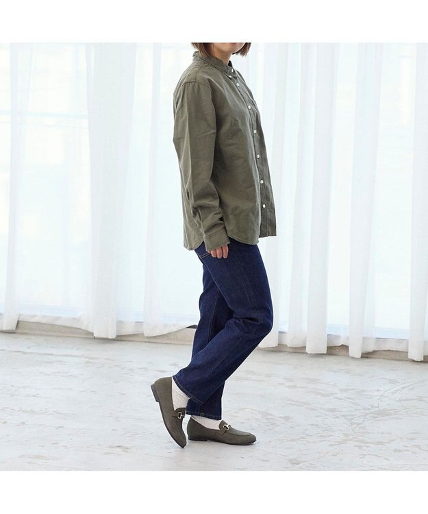 ing <ing>【WEB限定】レザービットローファー カーキヌバック