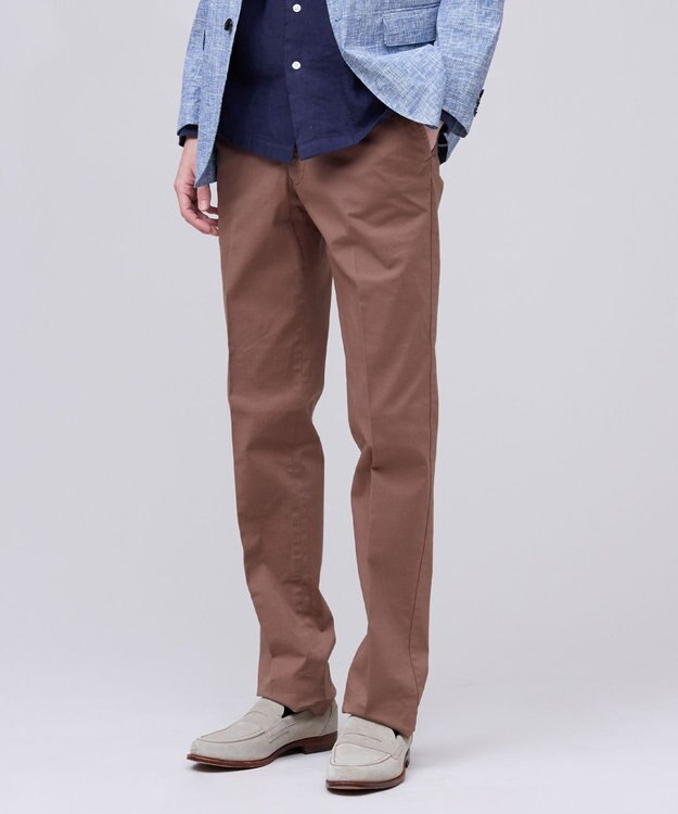 J.PRESS MEN 【ストレッチ】オックスガーメントダイ ステムテーパード パンツ