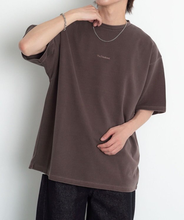 WEGO 【機能T】アクセ付きフォトグラフィックT（SS） ブラウンその他