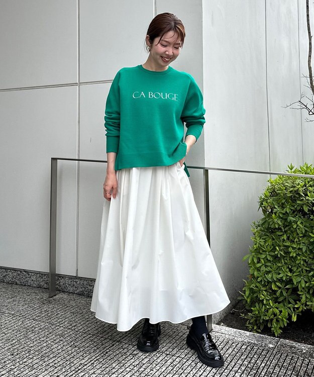 UNFILO スウェットライクロゴニット グリーン