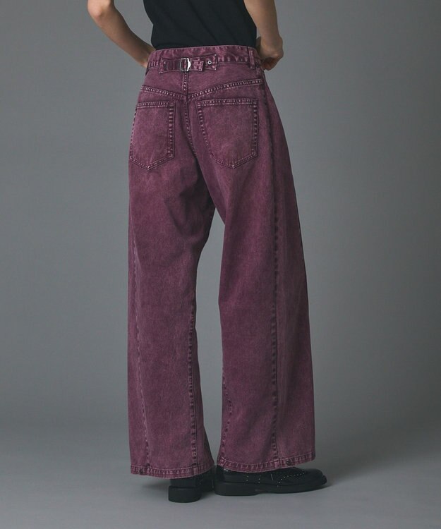 GRACE CONTINENTAL ラップ2wayデニムパンツ ボルドー