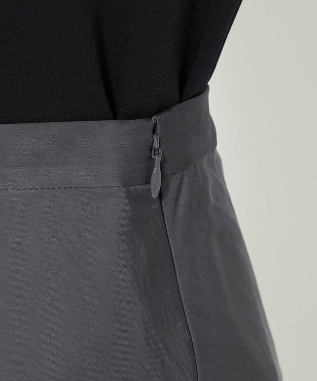 uncrave 【洗える】サテン フレアスカート（uncrave STANDARD） スレート