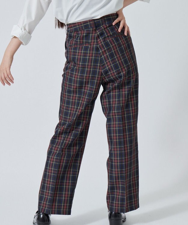 WEGO 【SCHOOL ITEM】スクールチェックスリムスラックス 柄1