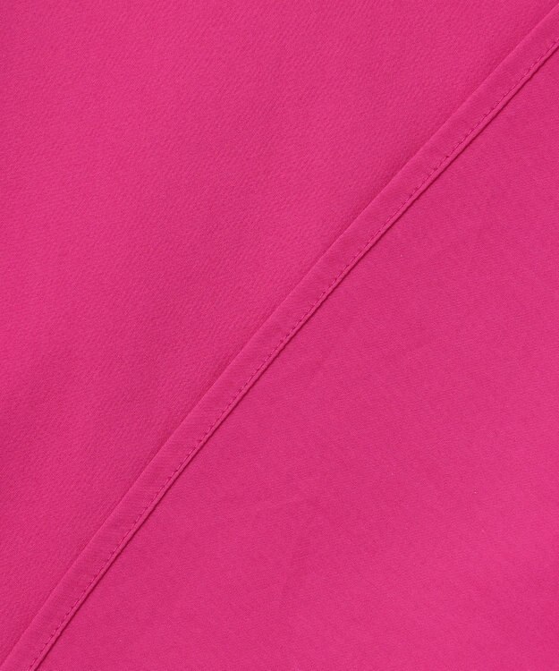 23区 L 【一部店舗限定/洗える】ハイカウントウェザーストレッチ フリル ブラウス マゼンダ