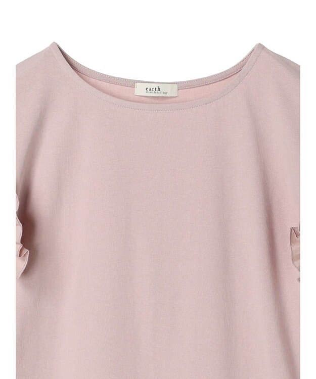 earth music&ecology フリルスリーブカットソー Pink Beige