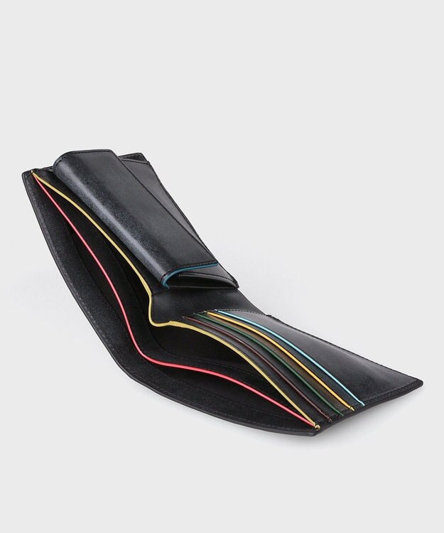 Paul Smith ワックスレザー 2つ折り財布 ブラック