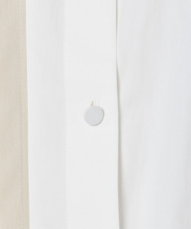 JOSEPH 【洗える】ポプリンカラーブロック　リラックスブラウス B&W Quail