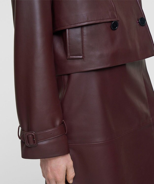 JOSEPH ナッパレザーブレーズ　ジャケット　 Maraschino