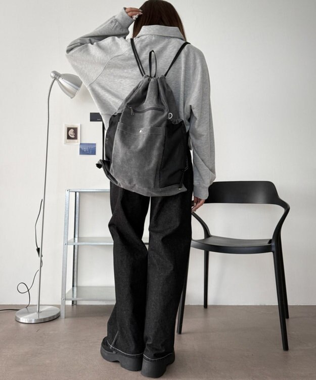 WEGO サイドメッシュポケットナップサック スミクロ