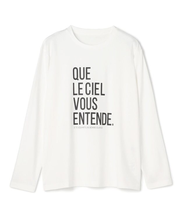 UNFILO コットンスムース グラフィック ロンＴ オフ(ロゴ)