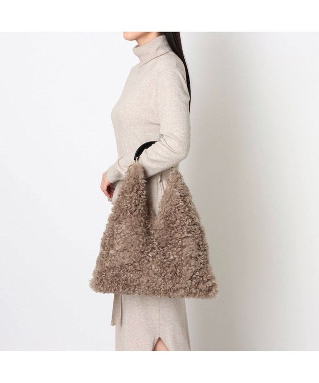 UNBILLION カシュカシュ cachecache / プラ手ハンドルエコファートート ブラウン