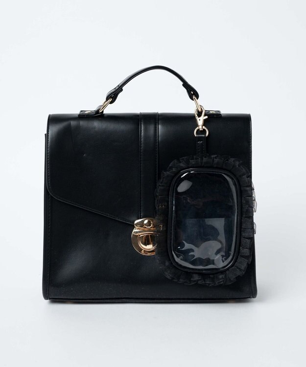 WEGO 【痛バ＆推し活グッズ】レターフラップ痛ショルダー ブラック