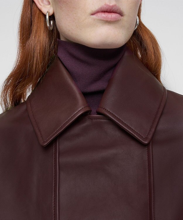 JOSEPH ナッパレザーブレーズ　ジャケット　 Maraschino