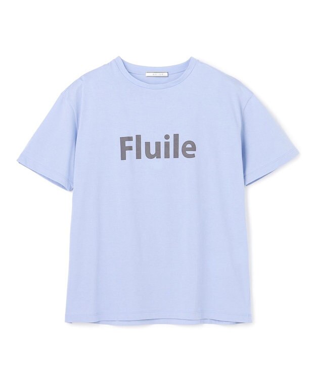 BEIGE， STELLERITE / コットンロゴTシャツ Sax