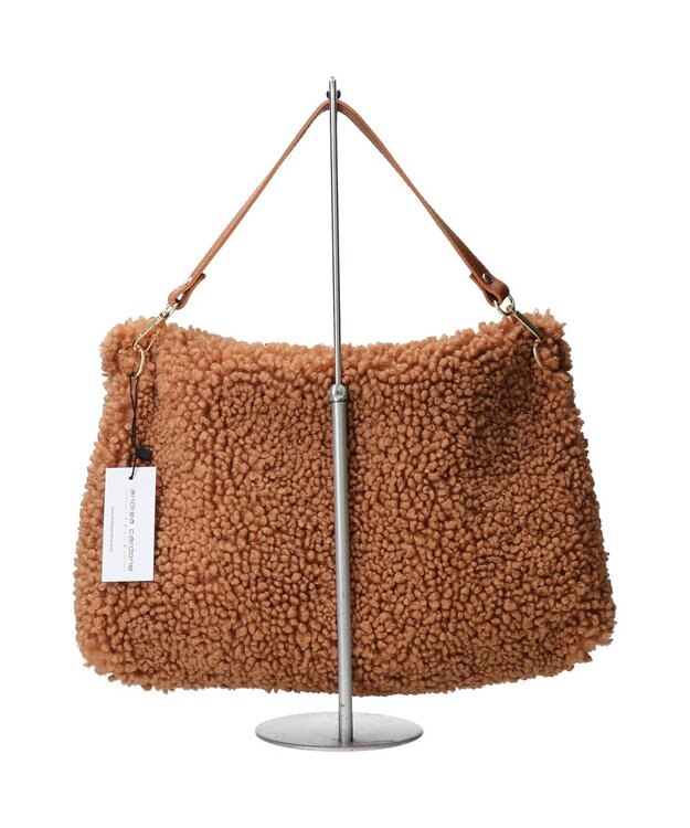 INTER-CHAUSSURES 【ANDREA CARDONE ITALI】レザーハンドルボアバッグ ライトブラウン