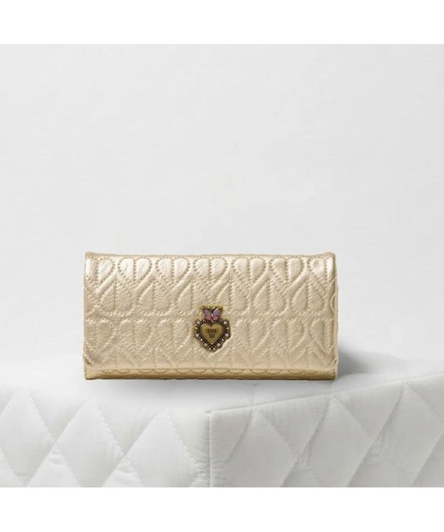 ANNA SUI ドリーミー かぶせ長財布 ゴールド