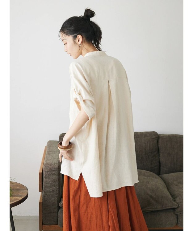 CRAFT STANDARD BOUTIQUE 【キナリノ別注】リネンレーヨンWポケットシャツ Ivory