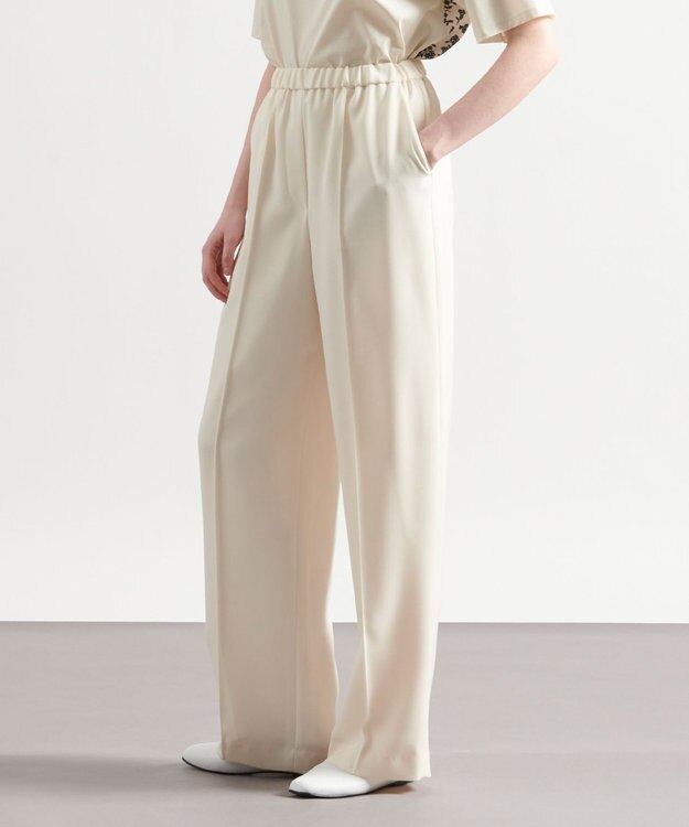 JOSEPH 【洗える】スムースジョーゼット　キャロットトラウザーズ Ecru