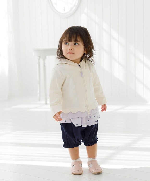 組曲 KIDS 【80-90㎝】LOVE Parent パーカー オフホワイト系