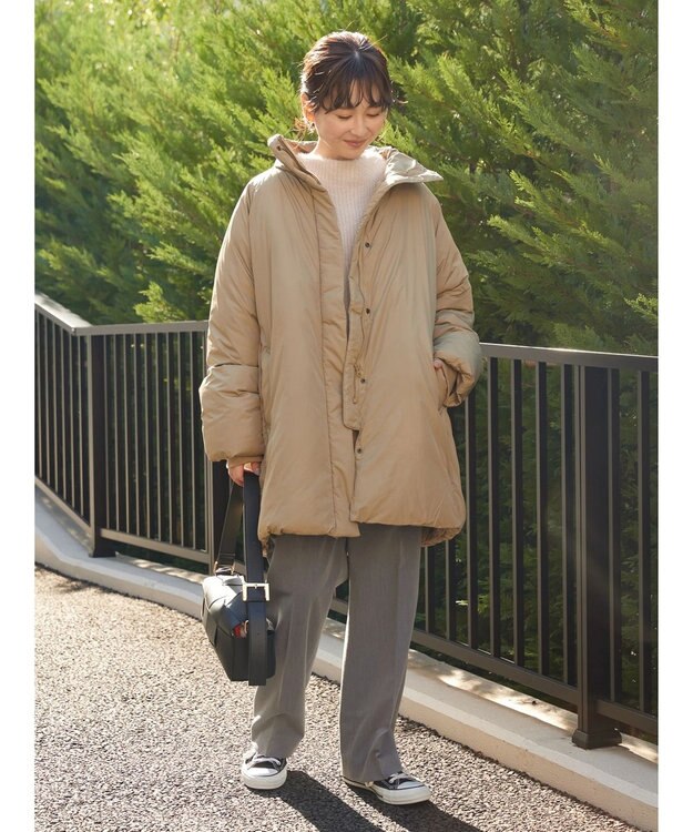 AMERICAN HOLIC キルポカスタンド中綿コート Beige