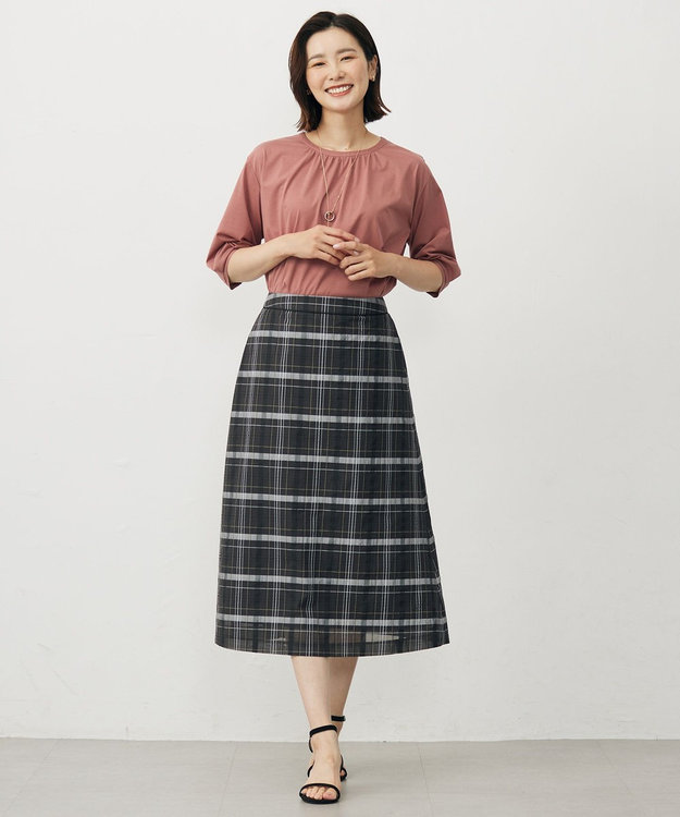 洗える】シアーチェック スカート / J.PRESS LADIES | ファッション