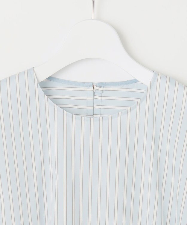 自由区 【洗える】SOMELOSチュニック ブラウス サックスストライプ